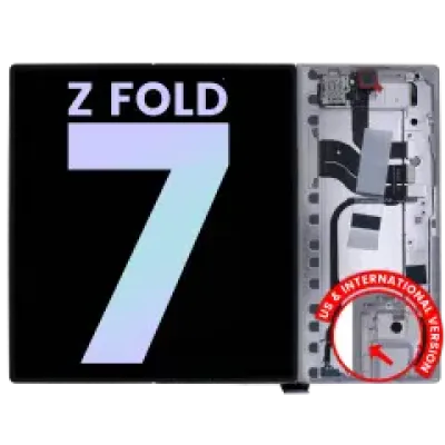 Дисплейний модуль OLED з рамкою для Samsung Galaxy Z Fold 7 5G (US & International) (Service Pack) (Silver Shadow)