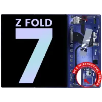 Дисплейний модуль OLED з рамкою для Samsung Galaxy Z Fold 7 5G (US & International) (Service Pack) (Blue Shadow)