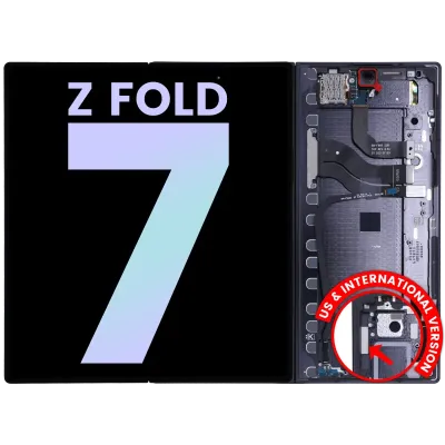 Дисплейний модуль OLED з рамкою для Samsung Galaxy Z Fold 7 5G (US & International) (Service Pack) (Jet Black)
