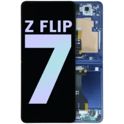Дисплейний модуль OLED з рамкою для Samsung Galaxy Z Flip 7 5G (US & International) (Service Pack) (Blue Shadow)
