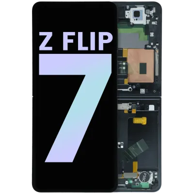 Дисплейний модуль OLED з рамкою для Samsung Galaxy Z Flip 7 5G (US & International) (Service Pack) (Jet Black)