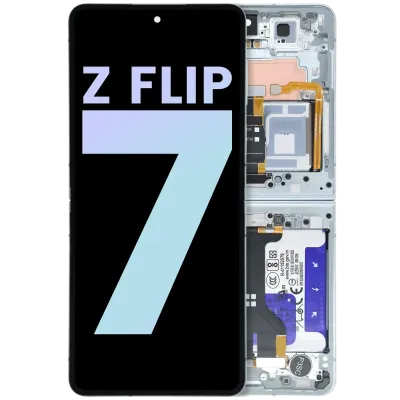 Дисплейний модуль OLED з рамкою для Samsung Galaxy Z Flip 7 5G (US & International) (Service Pack) (Mint)