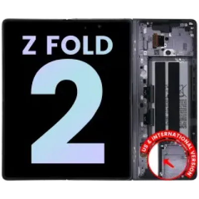 Дисплейний модуль OLED з рамкою для Samsung Galaxy Z Fold 2 5G (US & International) (Service Pack) (Mystic Gray)