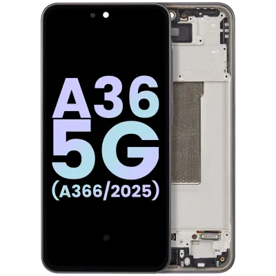 Дисплейний модуль (OLED) з рамкою для Samsung Galaxy A36 5G (A366 / 2025) (Service Pack) (чорний)