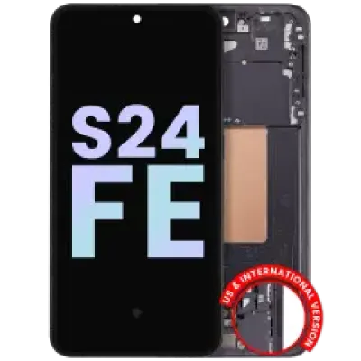 Дисплейний модуль (OLED) з рамкою для Samsung Galaxy S24 FE 5G (US & International Version) (Service Pack) (Graphite)