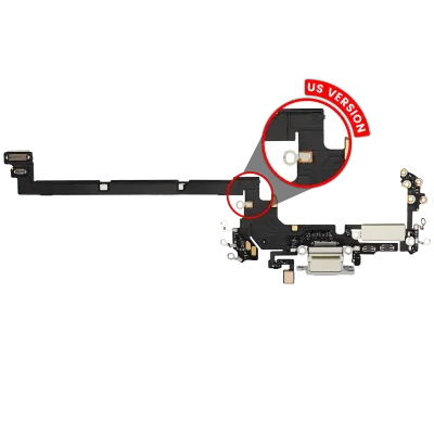 Charging Port Flex Cable For iPhone 17 Pro (US Version) (Premium) (Silver)