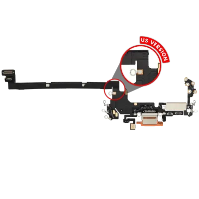 Charging Port Flex Cable For iPhone 17 Pro (US Version) (Premium) (Cosmic Orange)