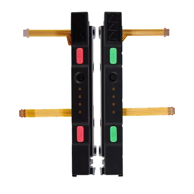 Plastic Rail (Right+Left) With Flex Cable for Nintendo Switch (Pink / Green)