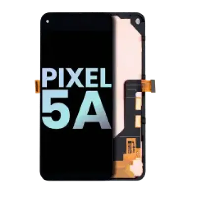Дисплейний модуль (OLED) з рамкою для Google Pixel 5A 5G (Genuine OEM) (чорний)