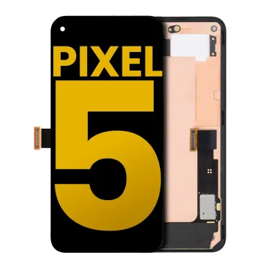 Дисплейний модуль (OLED) з рамкою для Google Pixel 5 (Refurbished) (Just Black)