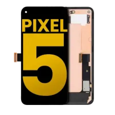 Дисплейний модуль (OLED) з рамкою для Google Pixel 5 (Refurbished) (Just Black)