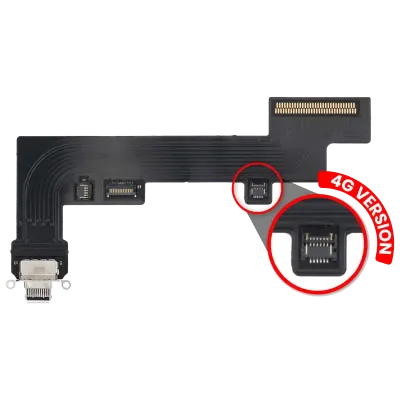 Шлейф зарядки для iPad Air 4 / iPad Air 5 (Cellular) (Premium) (чорний)
