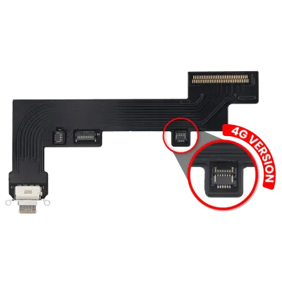 Charging Port Flex Cable For iPad Air 4 / iPad Air 5 (Cellular) (Aftermarket Plus) (Rose Gold)
