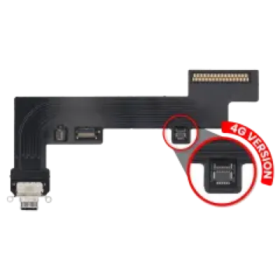Шлейф зарядки для iPad Air 4 / iPad Air 5 (Cellular) (Aftermarket Plus) (чорний)