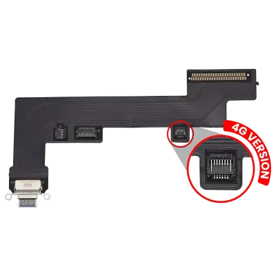Charging Port Flex Cable For iPad Air 5 (Cellular) (Aftermarket Plus) (Purple)