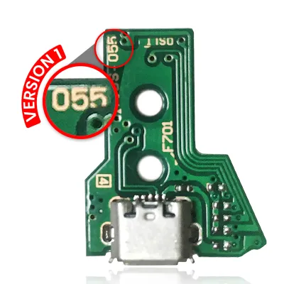 Плата роз'єму Micro USB зарядки зі шлейфом 12-pin для контролера PlayStation 4 (Версія 1: JDS-050 / JDS-055)