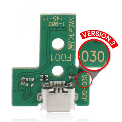 Плата роз'єму Micro USB зарядки зі шлейфом 12-pin для контролера PlayStation 4 (Версія 3: JDS-030)