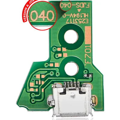 Плата роз'єму Micro USB зарядки зі шлейфом 12-pin для контролера PlayStation 4 (Версія 4: JDS-040)