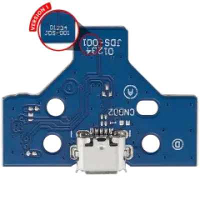 Плата роз'єму USB зарядки зі шлейфом 14-pin для контролера PlayStation 4 (Версія 1: JDS-001)