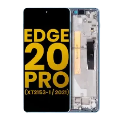 Дисплейний модуль (LCD) з рамкою для Motorola Edge 20 Pro (XT2153-1 / 2021) (Refurbished) (Iridescent Cloud)