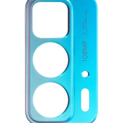 Кріплення скла камери для Motorola Edge 20 Pro (XT2153-1 / 2021) (Blue Vegan Leather)