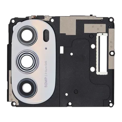 Antenna Cover with Back Camera Lens For Motorola Moto Edge Plus / Edge 30 Pro (XT2201-1/4) / Edge X30 5G (XT2201 -2/6 /2022) (White)