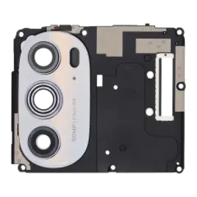 Кришка антени зі склом камери для Motorola Moto Edge Plus / Edge 30 Pro (XT2201-1/4) / Edge X30 5G (XT2201-2/6 /2022) (білий)