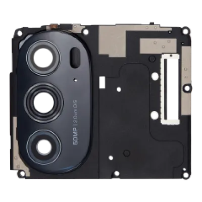 Кришка антени зі склом камери для Motorola Moto Edge Plus / Edge 30 Pro (XT2201-1/4) / Edge X30 5G (XT2201-2/6 /2022) (чорний)