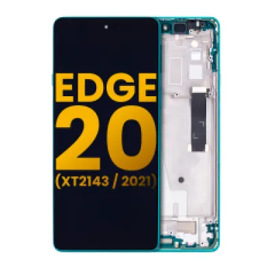 Дисплейний модуль (LCD) з рамкою для Motorola Edge 20 (XT2143 / 2021) (Refurbished) (Frosted Emerald)
