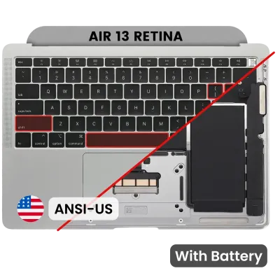Топкейс із акумулятором і клавіатурою (ANSI US) для MacBook Air 13" A1932 (2018-2019) (OEM New) (Space Gray)