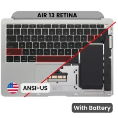 Топкейс із акумулятором і клавіатурою (ANSI US) для MacBook Air 13" A1932 (2018-2019) (OEM New) (Space Gray)