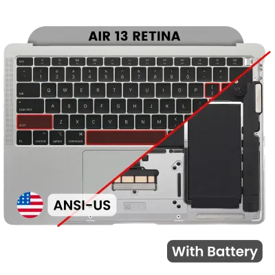 Топкейс із акумулятором і клавіатурою (ANSI US) для MacBook Air 13" A1932 (2018-2019) (Used OEM Pull: Grade B) (Space Gray)