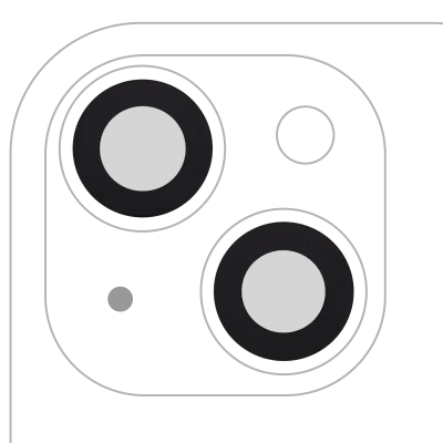 Back Camera Lens (Glass Only) With Adhesive For iPhone 15 / 15 Plus (2 Piece Set) (Real Sapphire) (Premium)
