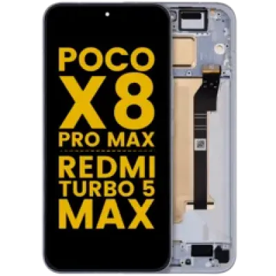 Дисплейний модуль з рамкою для Xiaomi Poco X8 Pro Max / Redmi Turbo 5 Max (OLED) (Refurbished) (синій)