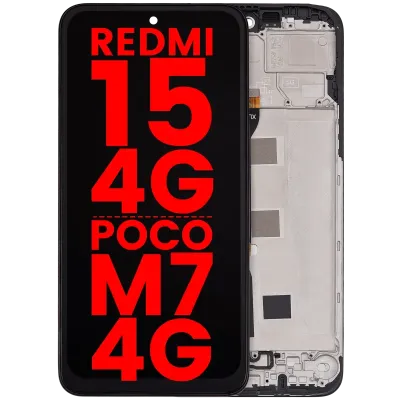 LCD Assembly With Frame For Xiaomi Redmi 15 4G / Poco M7 4G (Aftermarket Plus) (All Colors)