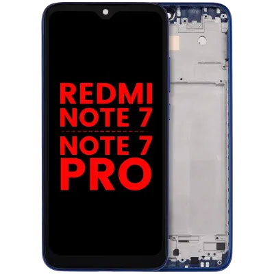Дисплейний модуль з рамкою для Xiaomi Redmi Note 7 / 7 Pro (LCD) (Aftermarket Plus) (Neptune Blue)