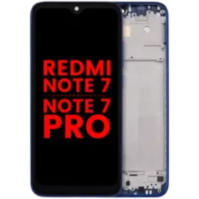 Дисплейний модуль з рамкою для Xiaomi Redmi Note 7 / 7 Pro (LCD) (Aftermarket Plus) (Neptune Blue)