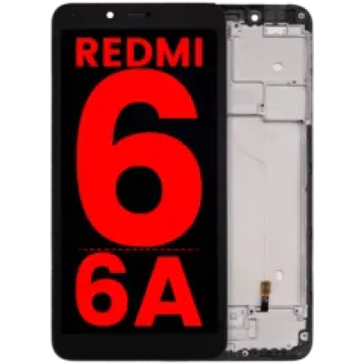 Дисплейний модуль з рамкою для Xiaomi Redmi 6 / 6A (LCD) (Aftermarket Plus) (чорний)