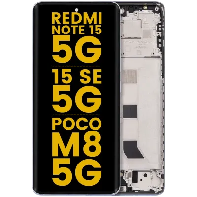 OLED Assembly With Frame For Xiaomi Redmi Note 15 5G / Redmi Note 15 SE 5G / POCO M8 5G (Refurbished) (Glacier Blue)