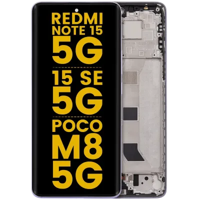 OLED Assembly With Frame For Xiaomi Redmi Note 15 5G / Redmi Note 15 SE 5G / POCO M8 5G (Refurbished) (Mist Purple)