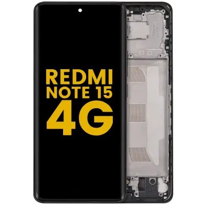 OLED Assembly With Frame For Xiaomi Redmi Note 15 4G (Refurbished) (Black)