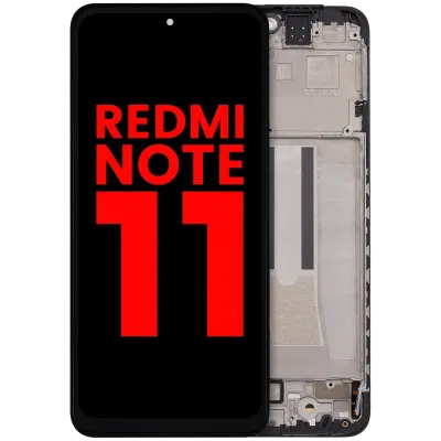 Дисплейний модуль (OLED) з рамкою для Xiaomi Redmi Note 11 (Aftermarket Plus) (Усі кольори)