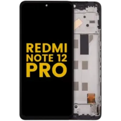 Дисплейний модуль (OLED) з рамкою для Xiaomi Redmi Note 12 Pro 4G (Refurbished) (Усі кольори)