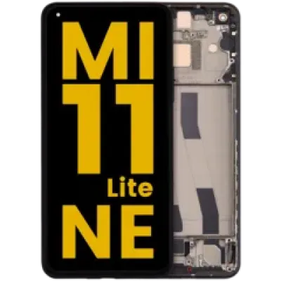 Дисплейний модуль (OLED) з рамкою для Xiaomi Mi 11 Lite 5G NE (Refurbished) (Truffle Black)