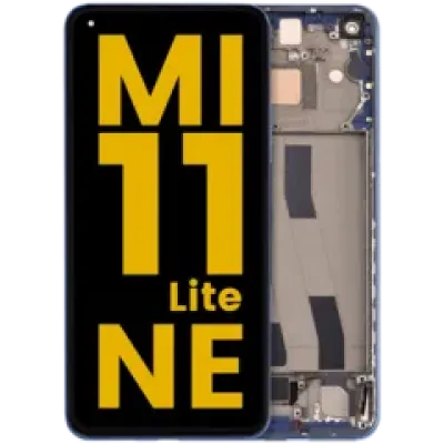 Дисплейний модуль (OLED) з рамкою для Xiaomi Mi 11 Lite 5G NE (Refurbished) (Bubblegum Blue)