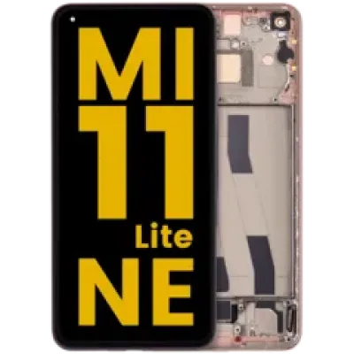 Дисплейний модуль (OLED) з рамкою для Xiaomi Mi 11 Lite 5G NE (Refurbished) (Peach Pink)
