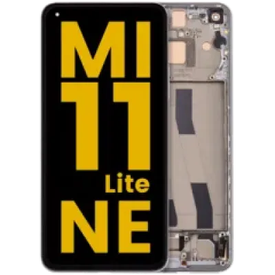 Дисплейний модуль (OLED) з рамкою для Xiaomi Mi 11 Lite 5G NE (Refurbished) (Snowflake White)