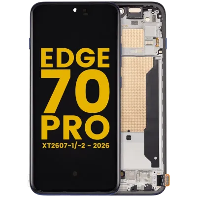 OLED Assembly With Frame For Motorola Edge 70 Pro (XT2607-1/-2 / 2026) (Refurbished) (Titan)
