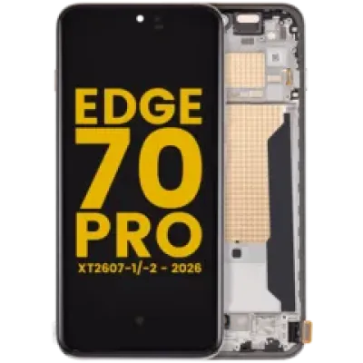 Дисплейний модуль (OLED) з рамкою для Motorola Edge 70 Pro (XT2607-1/-2 / 2026) (Refurbished) (Lily White)
