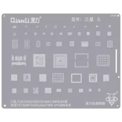 Трафарет Qianli Bumblebee (QS45) для Samsung J720 / A30 / A8S / M30 (Snapdragon710 / SDM710 / Exynos7904) CPU Universal Series